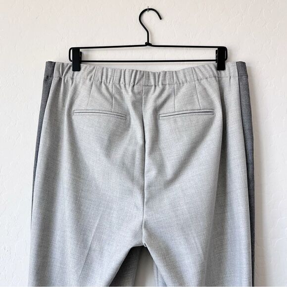 J. Jill Plus Size Grey Side Tap Stripe High Rise Straight Leg Trouser Pant Sz 16 - Picture 4 of 8